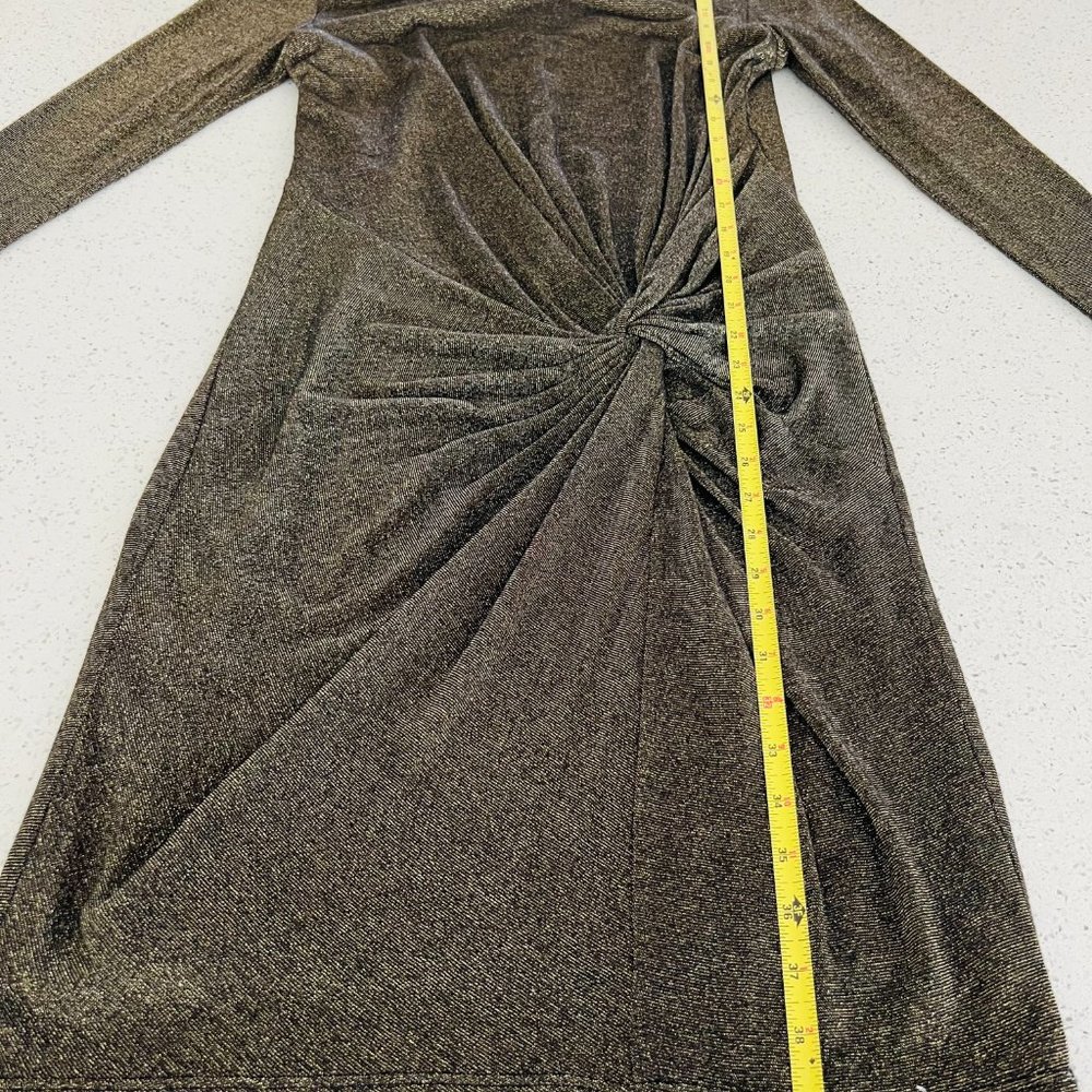 Ted Baker London Lizzey Twist Gold Dress size 3 - Picture 8 of 10